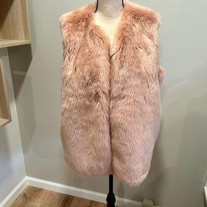 Target A New Day Pink Faux Fur Vest size L